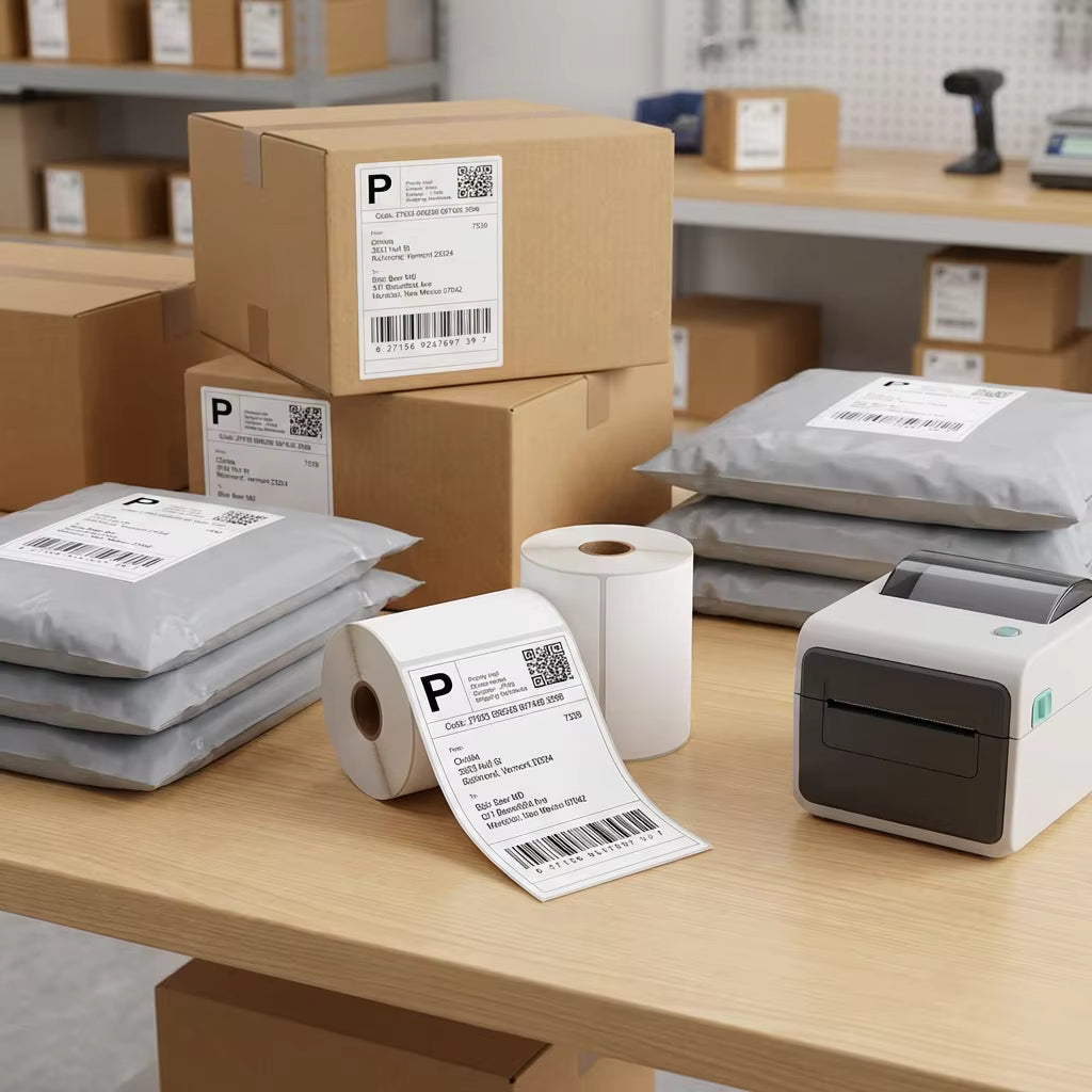 Thermal Labels on a Roll – 500 Labels – 10x15 cm – Self-Adhesive – BPA-free