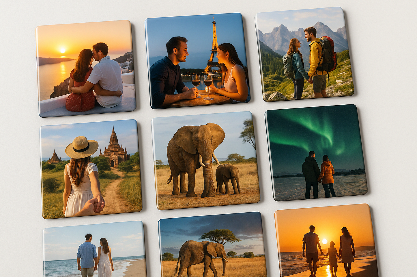 Clean Vacation Memory Fridge Magnets