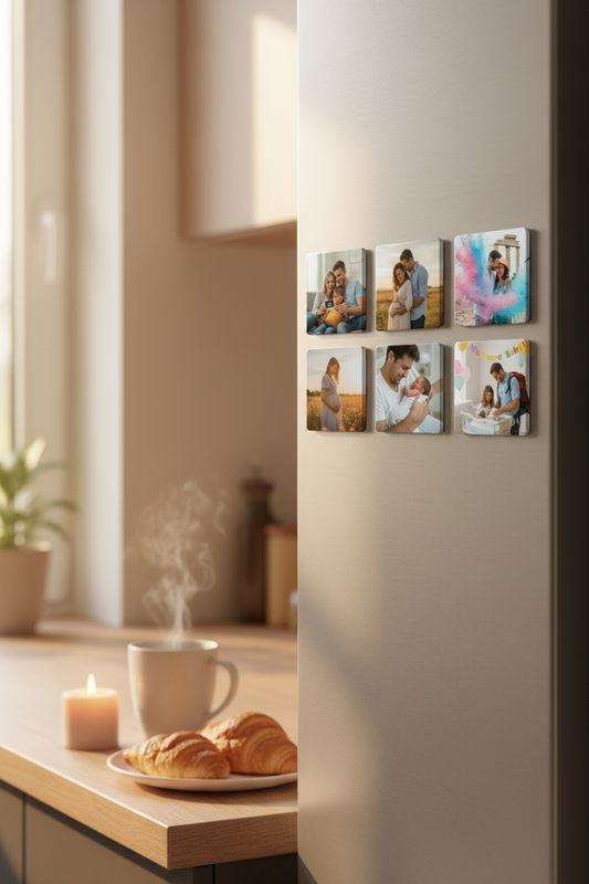 Pregnancy Journey Fridge Magnets — Set of 6 (5cm x 5cm)